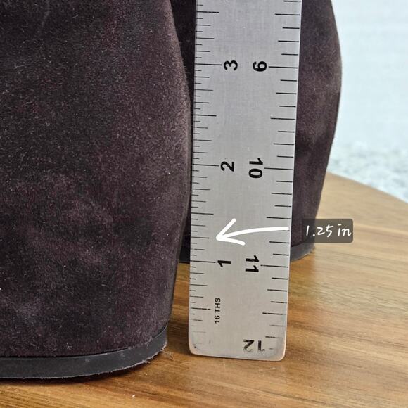 Aquatalia Ulyssaa Espresso Brown Suede Casual Ankle Bootie Boots Womens 7 M - Picture 2 of 16